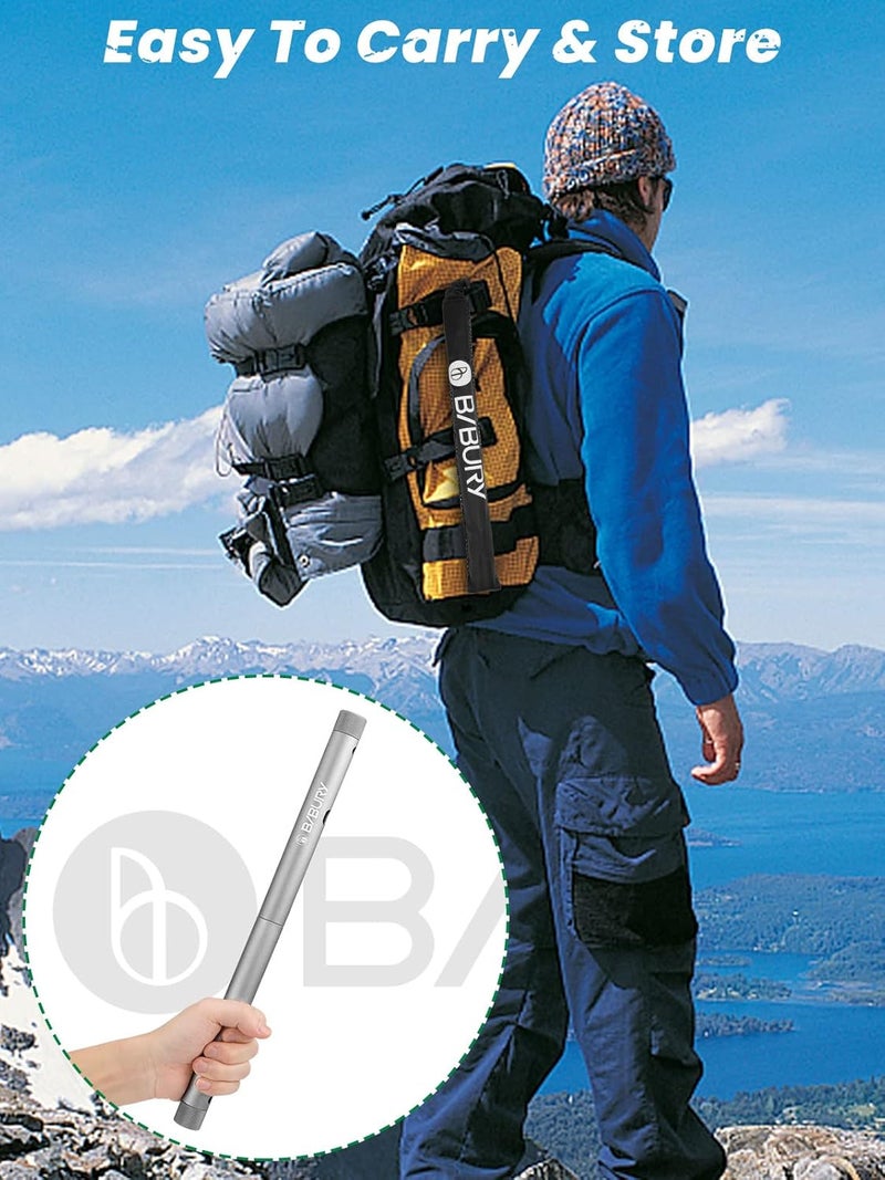 BIBURY Folding Hand Saw Outdoor Survival Tools, Portable Folding Wood Saw with 2pcs Replaceable 12.4” Blade & Buckle Cloth Bag, Aluminium Alloy Camping Pruning Tree Hand Saw for Gardening - Image 5